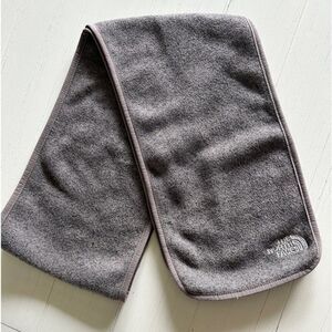 The North Face Light Brown Heathered Scarf 6.5"x52" Soft White Logo